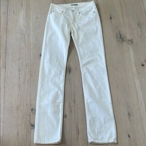Acne Jeans Storlek Midrise White/Ivory Straight Leg Jean Size 27
